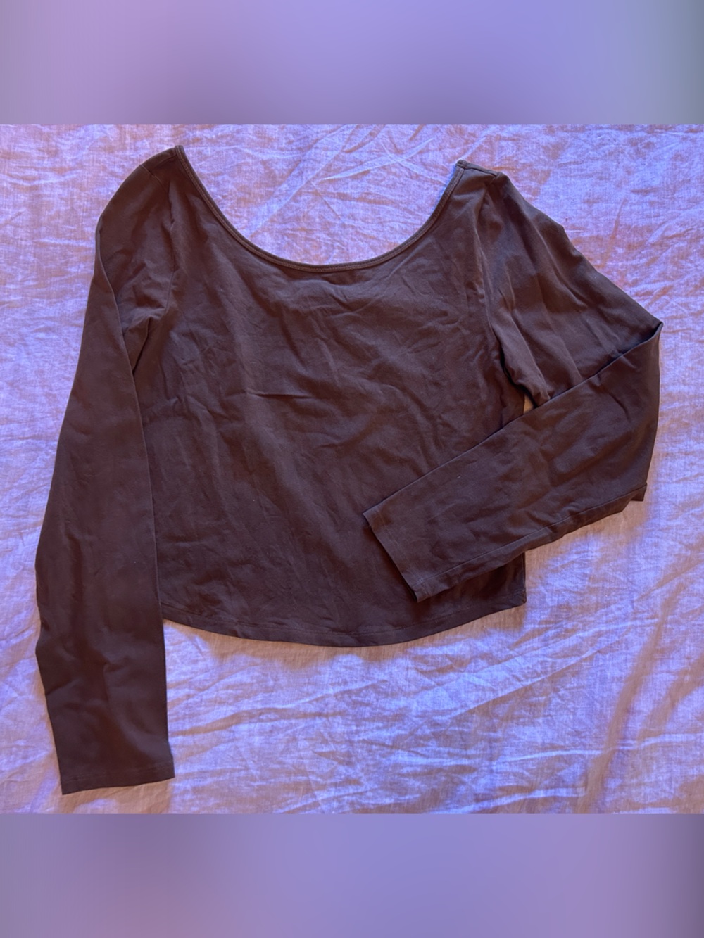 Sunday Best Wide Scoop Neck Chocolate Brown Top
